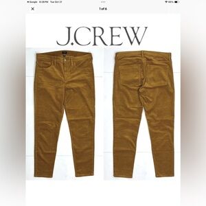 J. Crew Women’s Mid Rise Corduroy Pants Size 29 Tan New